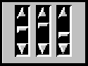 图像显示了3个垂直滑块，并排显示。