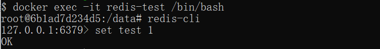 容器中运行redis-cli
